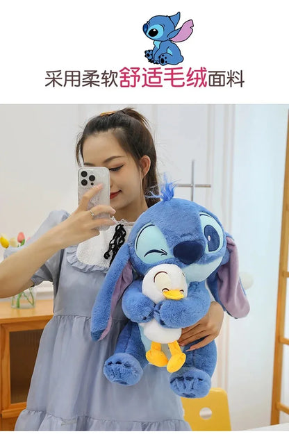 Disney Stitch Lilo Doll - Cute Duck Stitch Plush Toy, Kawaii Decoration for Christmas and Children's Birthday Gifts