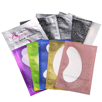 100 Pairs Eye Patches: Eyelash Extension Under Eye Stickers - Fake Lash Adhesive Patches for Building Eyelids - Essential Extension Supplies