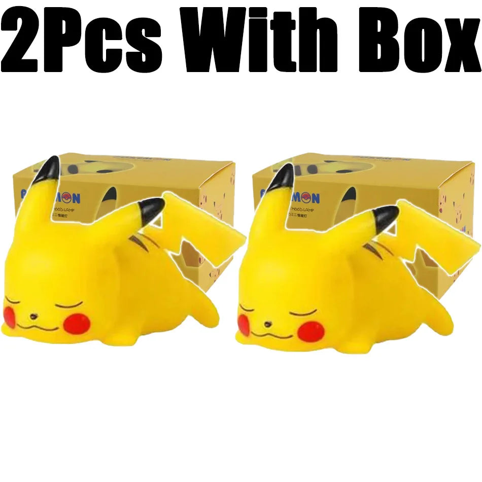 10 Piece Pokemon Night Light Set: Pikachu, Gengar, Charizard, Psyduck, Squirtle - Soft Glowing Bedside Lamps for Kids