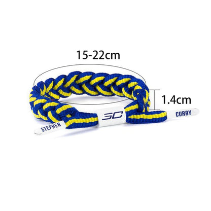 Basketball Player Number Braided Rope Bracelet - Adjustable Sports Wristband with Woven Bangles, Trendy Accessories