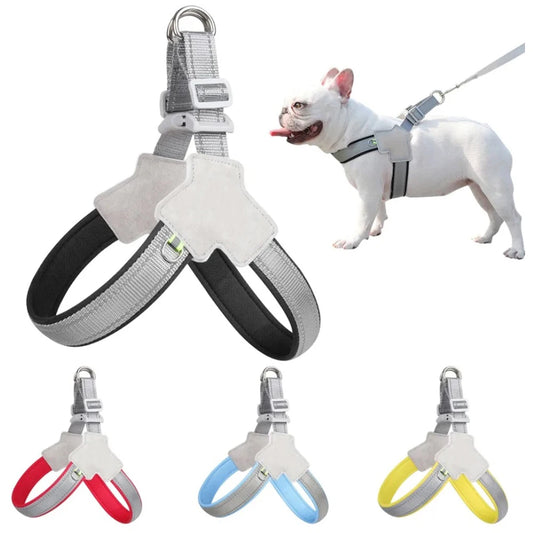 Reflective Pet Dog Harness: No-Pull Vest for Small to Medium Dogs and Cats - Puppy Chest Strap for Pugs, Chihuahuas, Bulldogs