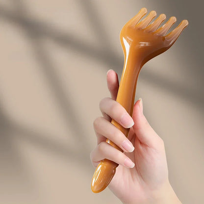 Resin Head Massager: Scalp Gua Sha for Body, Neck, and Leg Massage - Five-Claw Scraping Stick for Deep Tissue Massage