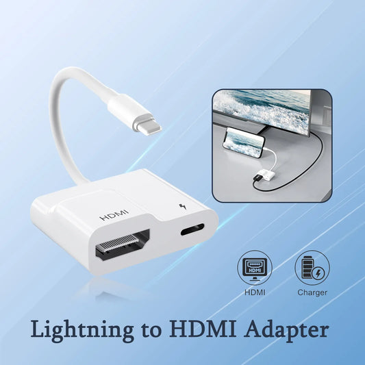 Lightning to HDMI Digital AV Adapter for iPhone 14/13 & iPad – 1080P TV, Card Reader, USB, Ethernet, Projector, Monitor