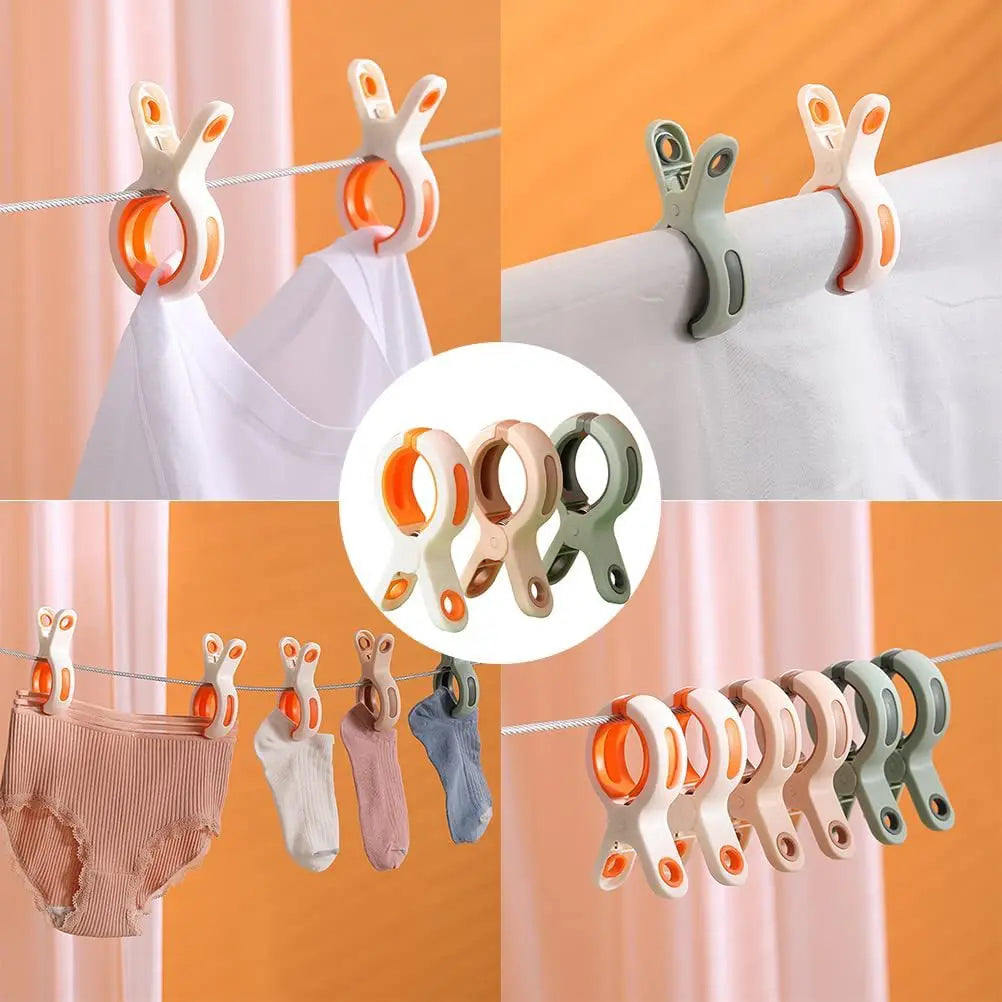 3/1pc Large Beach Towel Clips - Strong Windproof Clothes Pegs for Quilts & Clothes - Reusable Non-slip Drying Clothespin