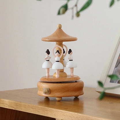 Elegant Wooden Castle Carousel Music Box - Perfect Birthday and Christmas Gift for Girlfriend or Boyfriend