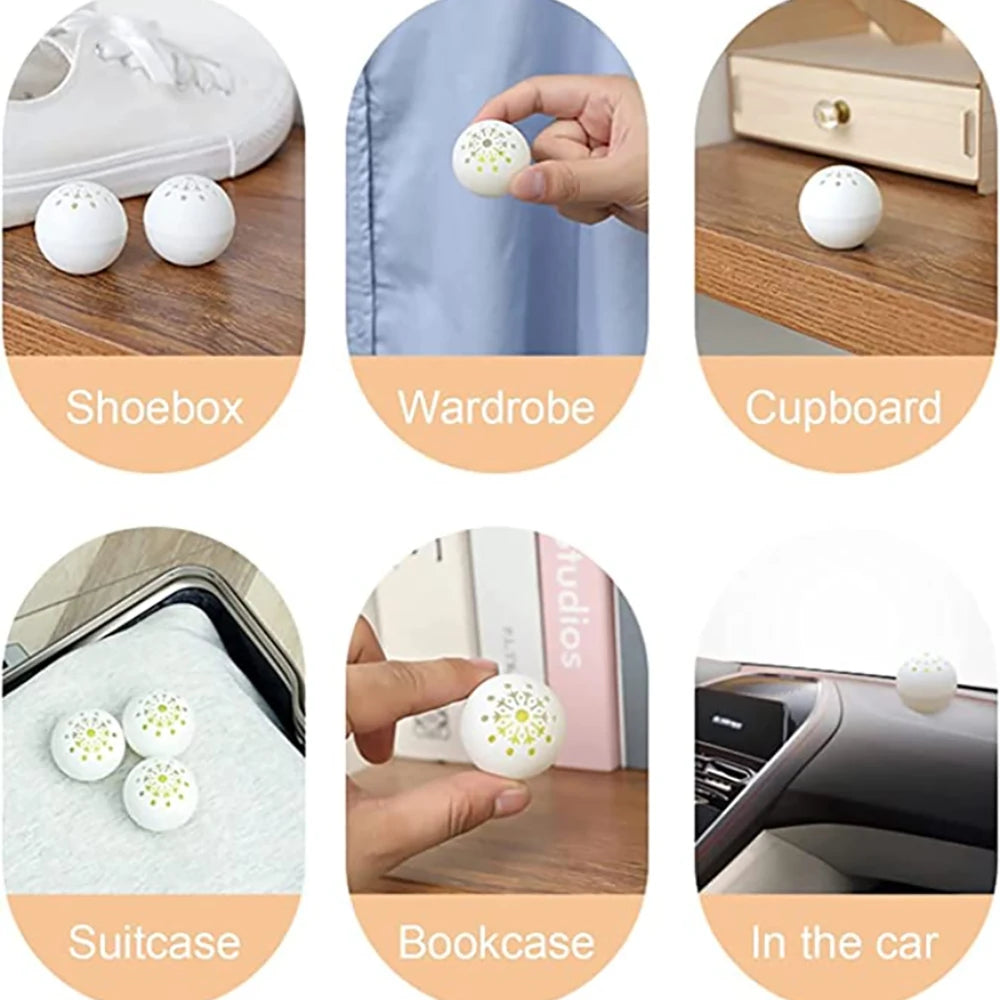 Jasmine Scented Shoe Deodorizer Balls: Multifunctional Fresheners for Shoes, Closets, Toilets - Footwear Deodorization (12/1PCS)