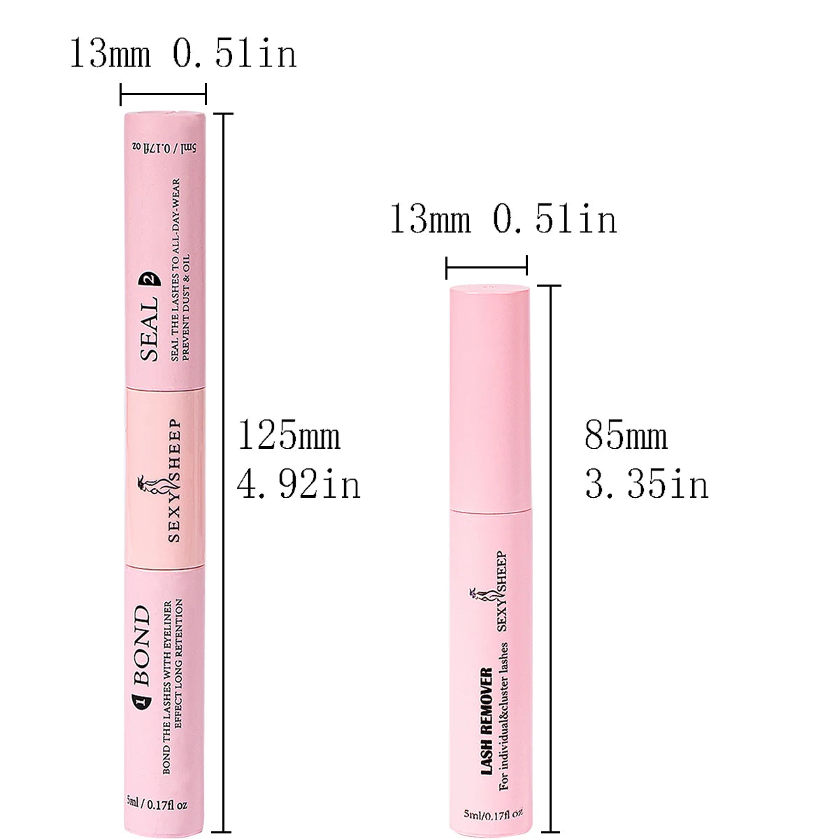 Lash Bond & Seal Kit: 10ml Glue with Super Strong Hold for Individual Lashes + 5ml Glue Remover - DIY Lash Extension Essentials