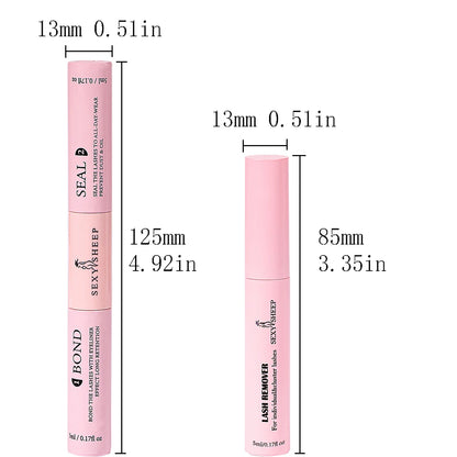 Lash Bond & Seal Kit: 10ml Glue with Super Strong Hold for Individual Lashes + 5ml Glue Remover - DIY Lash Extension Essentials