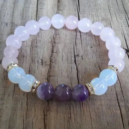 6mm Tiger Eye and Raw Citrine Nugget Bracelet | Empath Protection with Moonstone, Amethyst and Rose Quartz Gemstones