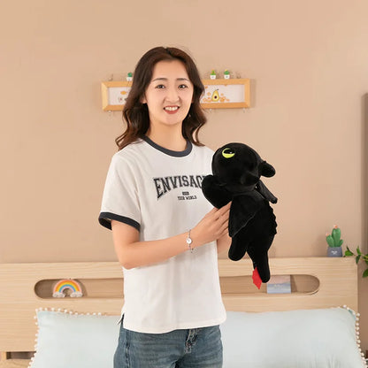 MINISO Little Flying Dragon Plush Toy - Toothless Doll Pillow, Party Model, Ideal Birthday Gift for Girls