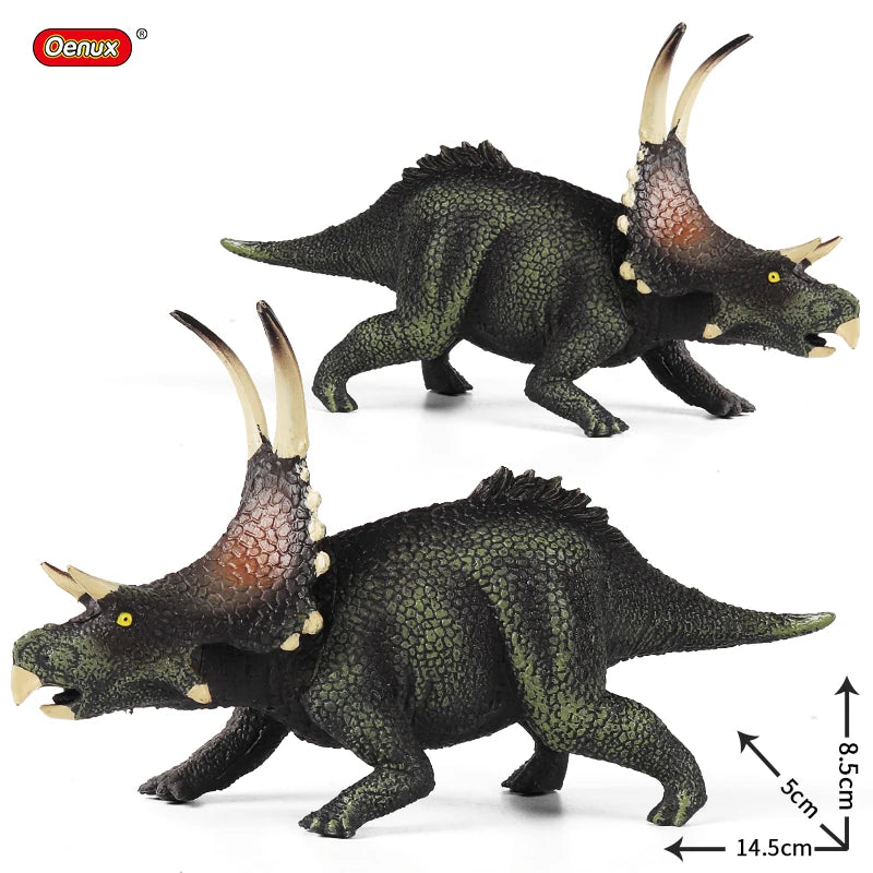 Oenux Dinosaurs World Action Figures - Savage Jurassic Collection Featuring Indominus Rex, Spinosaurus and Triceratops, Ideal Kids Gift