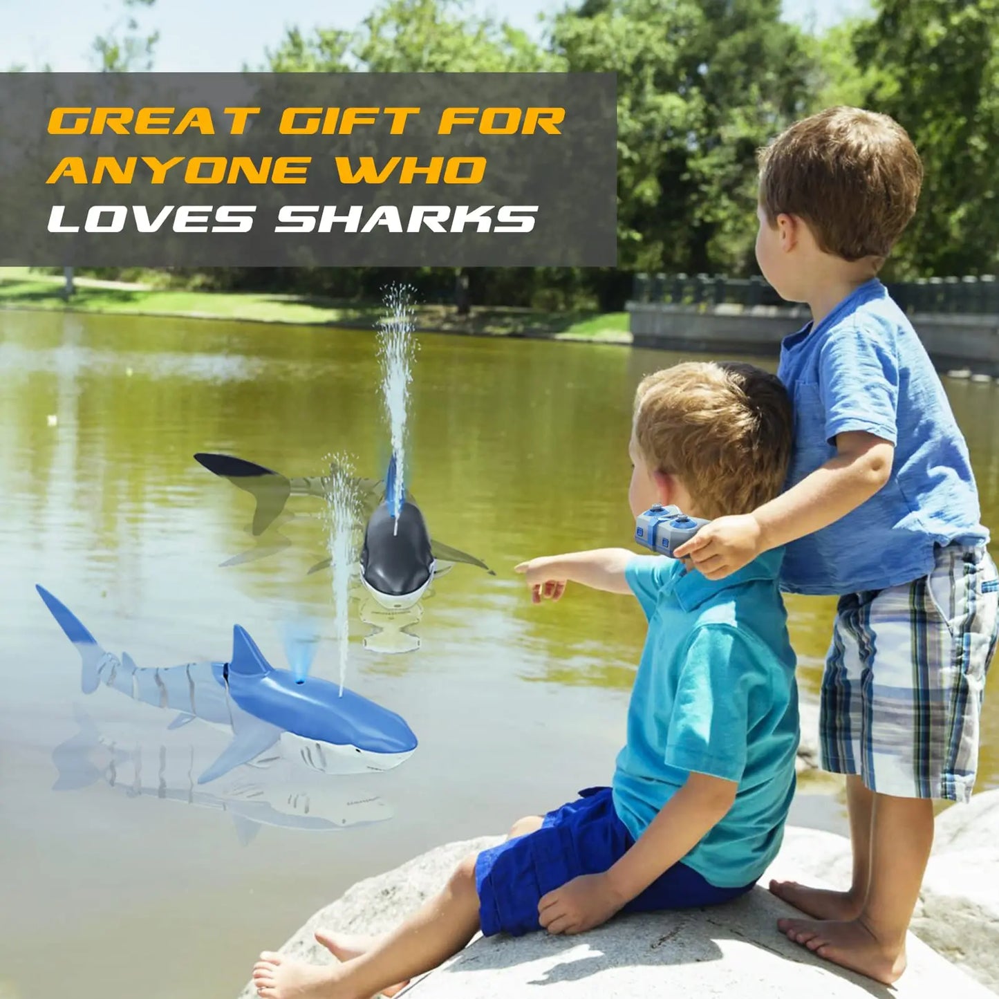 Smart RC Shark Whale Spray Water Toy – Remote Controlled Boat, Submarine, and Fish Robots for Kids, Boys, and Children