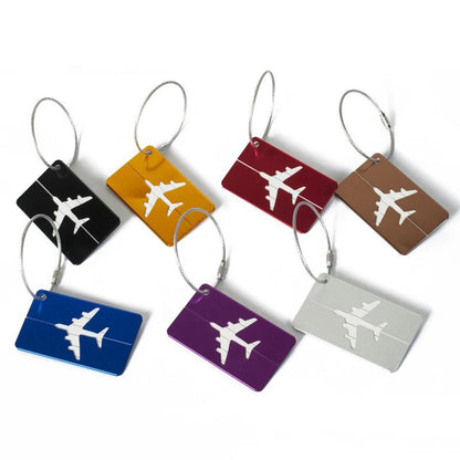 Aluminum Alloy Luggage Tag: Metal Boarding Identification Holder for Aircraft Check-In - External Travel Identification Card