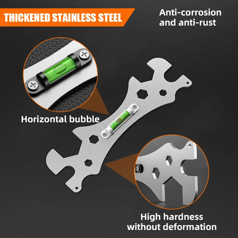 Multifunctional Bend Angle Leveling Wrench - Shower Faucet Universal Repair Tool for Bathroom Installation & Maintenance