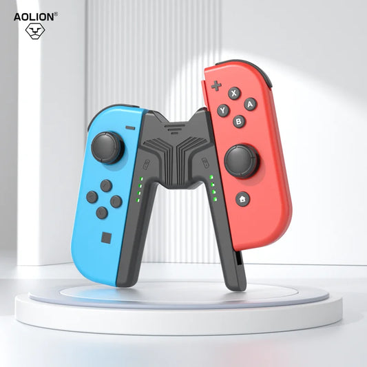 Aolion Portable Charging Grip Bracket - For Nintendo Switch/OLED, Joy-Con Controller Charging Dock, Game Accessories