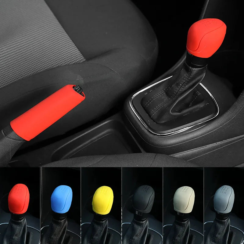 Car Silicone Gear Shift Knob Cover – Non-Slip Grip Handle, Protective Cover for Manual 6-Speed, Car Interior Accessory