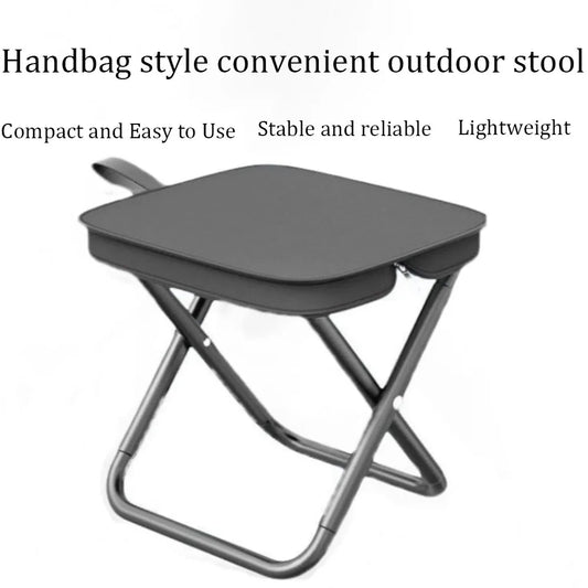 Home and Outdoor Folding Low Stools - Compact, Portable for Camping, Fishing, Tourism, and Train Queues