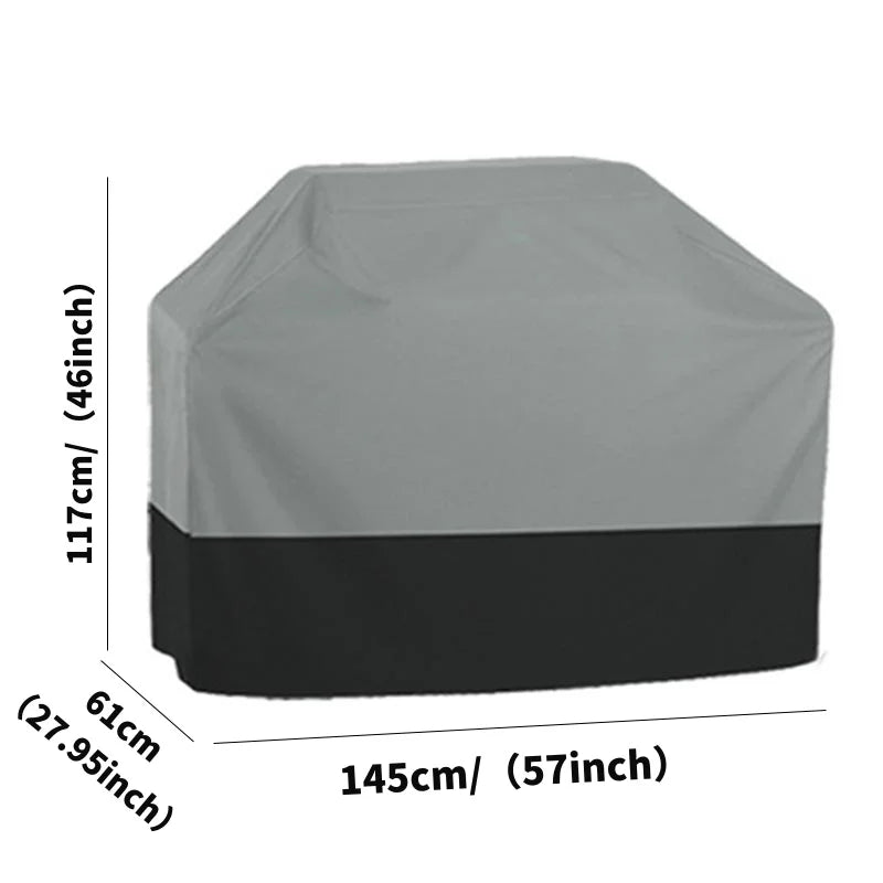 210T Oxford Cloth BBQ Cover - Waterproof, UV-Resistant Heavy Duty Garden Oven and Carbon Grill Protective Cover