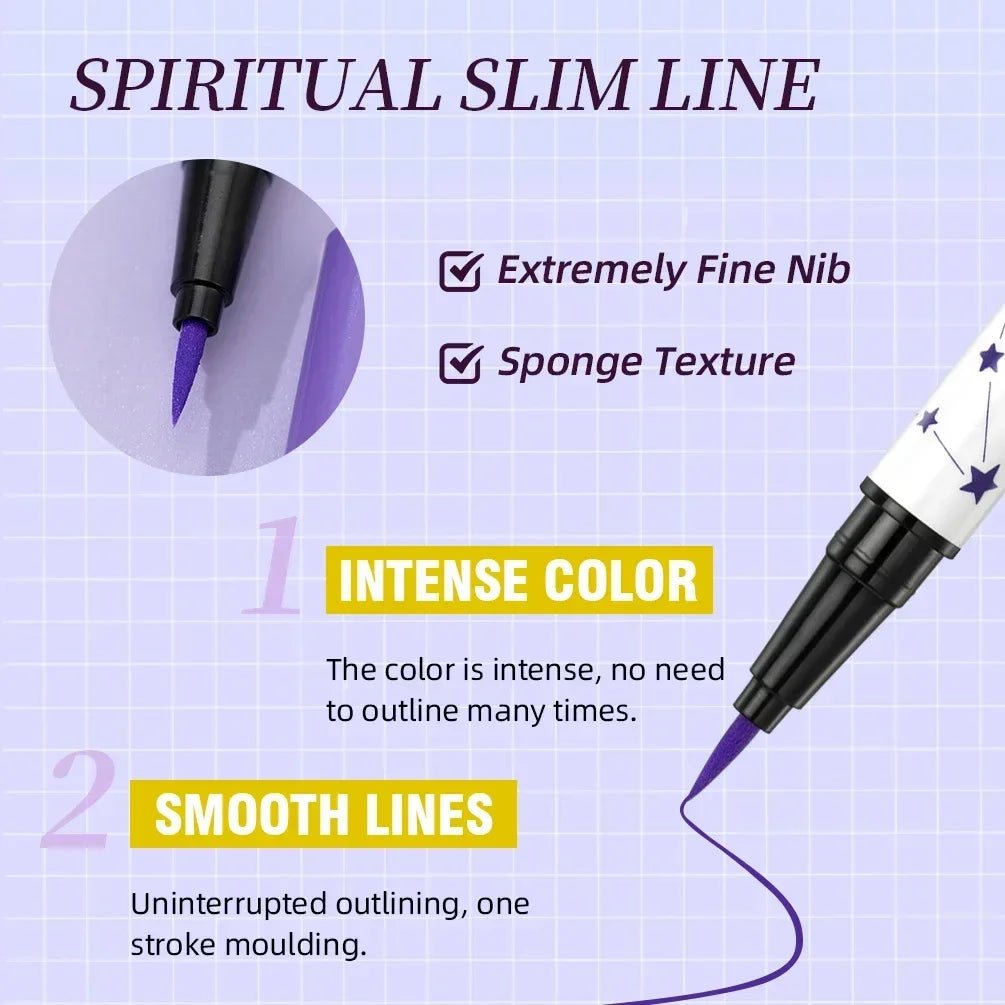 12 Colors Waterproof Matte Liquid Eyeliner Pen – Long-Lasting Green, Yellow, Purple, Blue, White Eyeliner