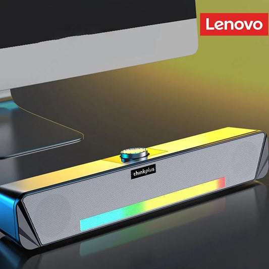 Lenovo TS33 Wired & Bluetooth 5.0 Speaker - 360° Home Movie Surround Sound Bar for Desk Computer - Original Subwoofer Audio