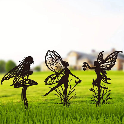 Metal Garden Fairy Outdoor Decor - Enhance Your Patio and Lawn with Enchanting Charm