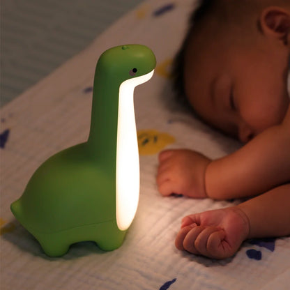 Cute Dinosaur Night Light - Eye Protection Bedside Lamp with USB Charging, Timing Feature, Perfect Room Decoration and Children's Gift