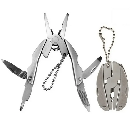 Portable Stainless Steel Multi-Tool Pliers Knife - Keychain Screwdriver and Multi-Function Tool for Outdoor Use