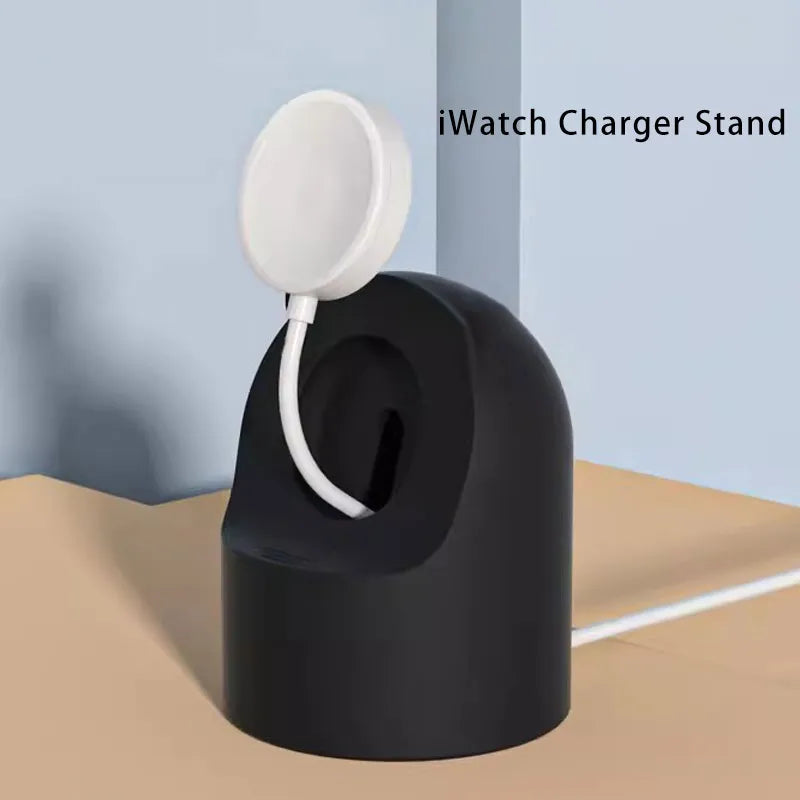 Charger Stand for Apple Watch Series - Durable Silicone Nightstand Mode Stand for Ultra/8/SE2/7/6/SE/4/3 (49mm/45mm/44mm/42mm/41mm/40mm/38mm)