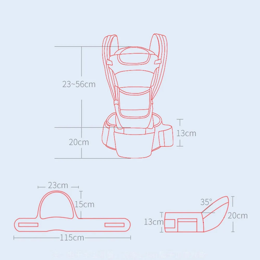 Ergonomic Newborn Baby Carrier Backpack: Front-Facing Infant Hipseat - Kangaroo Baby Wrap Sling for Comfortable Travel