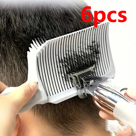 Men's Oil Head Comb - Hairdressing Assistant Tool for Flat Push Cutting, Limit Trimming, and Gradual Shaping - 1PC Spade Design