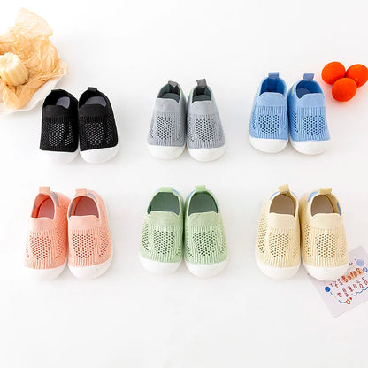 New Spring Mesh Knit Baby Shoes – Breathable Slip-On Sneakers for Toddlers, Kids (0-3T) – Summer Non-Skid Prewalkers