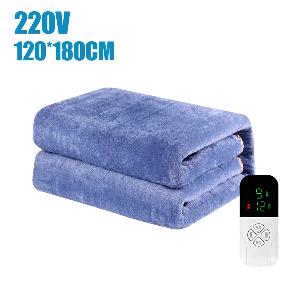 220V Electric Heating Blanket - Intelligent Thermostat Control, Thick Security Warmth, Body-Warming Electric Mattress