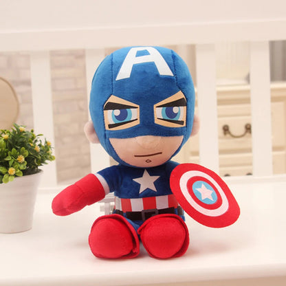 Spiderman and Marvel Avengers Plush Toys - Soft Stuffed Hero Dolls, Captain America & Iron Man, 27-32cm Christmas Gifts for Kids