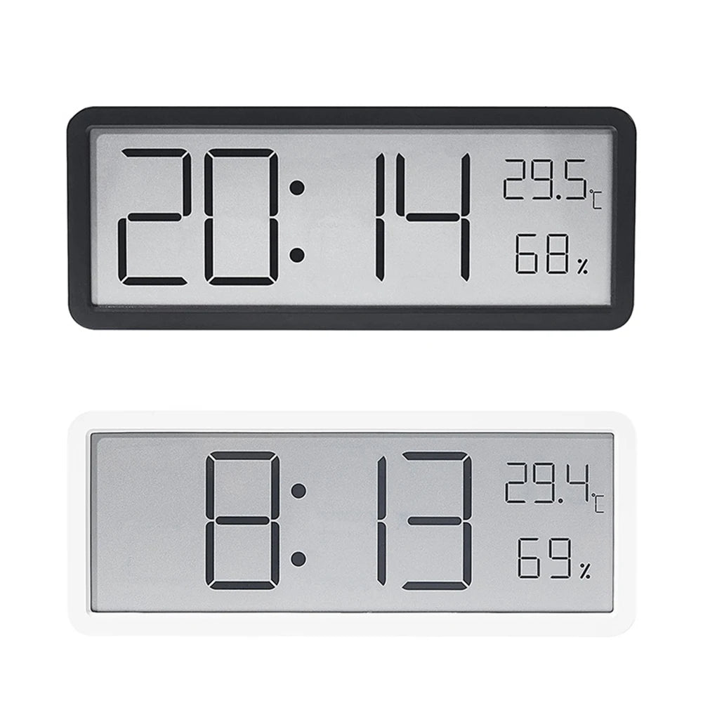 Digital Alarm Clock - LCD Display, Multifunctional Temperature and Humidity, Ultra-Thin Electronic Clock for Room Home Decor