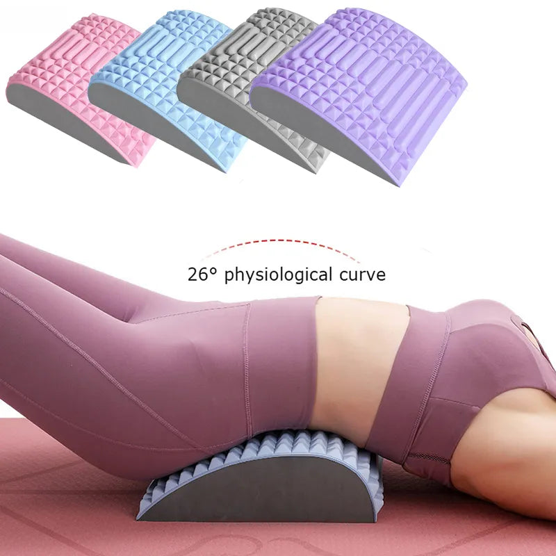 Neck and Lumbar Support Massager: Back Stretcher Pillow for Pain Relief and Relaxation