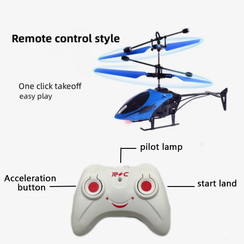 Rechargeable Mini RC Drone – Fall-Resistant Remote Control Helicopter Toy, Safe and Durable for Children