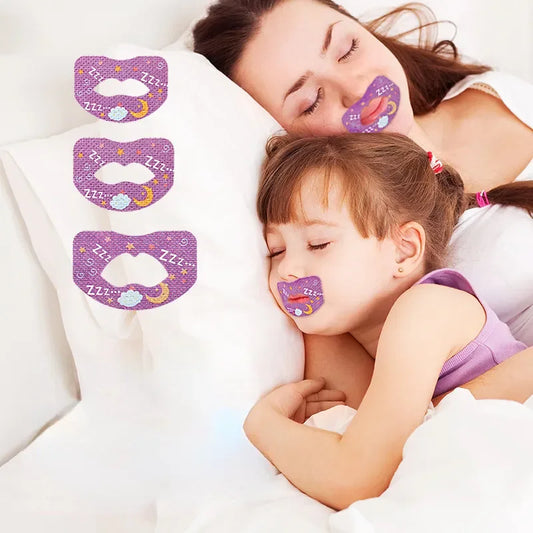 30-Piece Anti-Snoring Sticker Set: Sleep Aid for Children & Adults - Lip and Nose Breathing Improvement Patches | Orthosis Tape