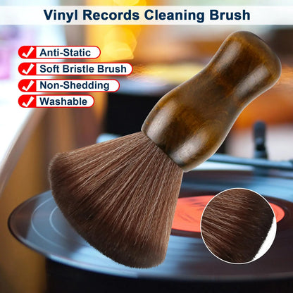 Dust-Free Sound: Vinyl Record Cleaner Brush - Anti-Static Cleaning for Albums, LPs, CDs, Cartridges, Keyboards, and Camera Lenses