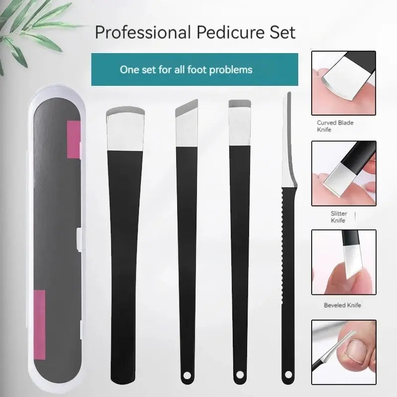 Complete Pedicure Knife Set – Callus and Nail Trimming Tools for Dead Skin Removal and Foot Care