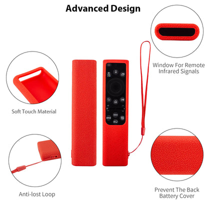 Samsung TV Remote Silicone Case: Litchi Texture Protective Cover for BN59-01357A, BN59-01363L, BN59-01364A, TM-1990C Solar Remote Control