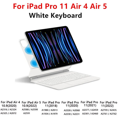 Magic Keyboard for iPad Pro 11/12.9, Air 4/5, iPad 10th Gen - Smart Cover Magnetic Case for iPad Pro 12.9 (3rd-6th Gen)