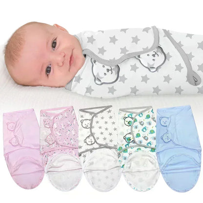 Cozy Baby Sleeping Bags: Newborn Cocoon Swaddle Wrap | 100% Cotton Envelope Design | 0-6 Months | Soft Baby Blanket & Sleepsack Combo - 1/2PCs