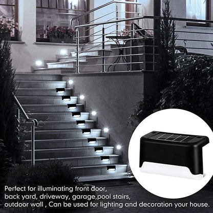 4/8/12pcs Solar Deck Lights – Outdoor Waterproof LED Fence Lights for Steps, Garden Decor, Patio, Stairs, Railing, and Pathway