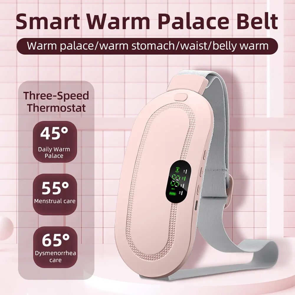 Portable Menstrual Heating Pad - Warm Palace Waist Belt, Period Cramp Massager, Dysmenorrhea Relief Belt