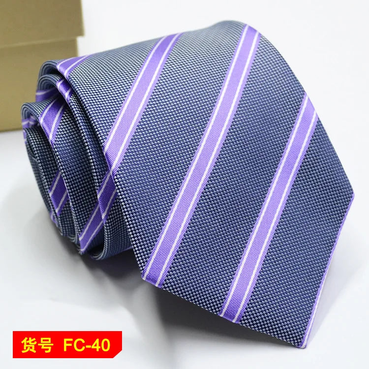 Men's Ties in 67 Styles - Solid, Stripe, and Floral Jacquard Neckties, 7-8cm Wide - Perfect for Daily Wear, Weddings and Gifts