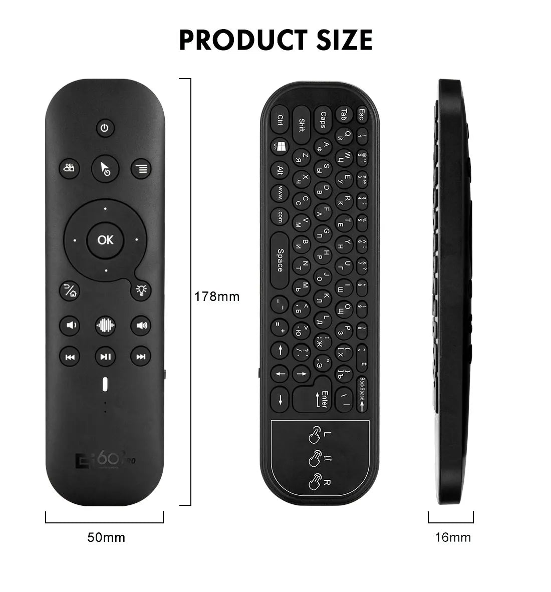 Enhanced G60S Pro: BT Wireless Voice Remote Control | 2.4G BT5.0 Dual Mode Air Mouse with IR Learning & Backlit Light - Android TV Box Compatible