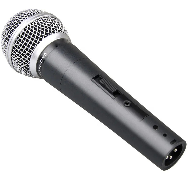 Professional Metal SM58 Cardioid Dynamic Microphone: Wired Mic for Stage Singing, Karaoke, Recording Vocals - Shure BBOX Compatible