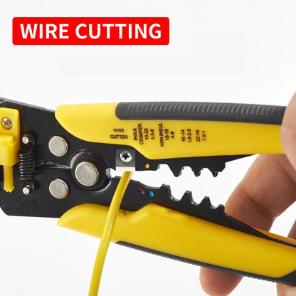 Multifunctional Wire Hand Tool: Adjustable Automatic Wire Stripper Crimper Cable Cutter - Essential for Stripping, Crimping, and Terminal Work