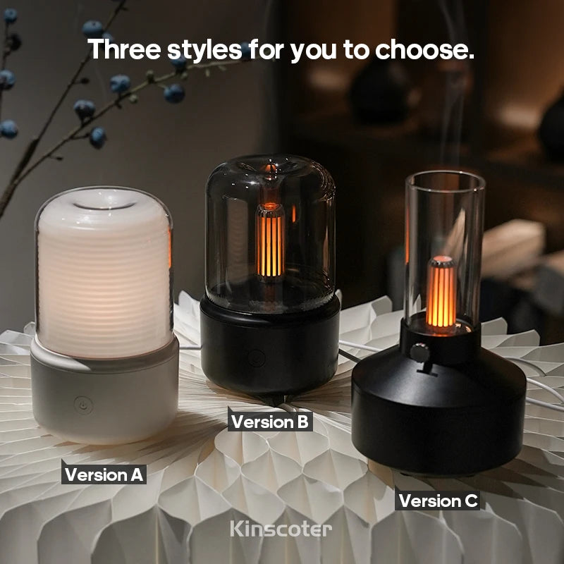 KINSCOTER Portable Mini Aroma Diffuser - USB Air Humidifier with Essential Oil, Night Light, and Cold Mist Maker - Ideal for Home Gift