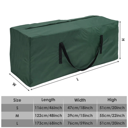 Large Capacity Cushion Storage Bag - Waterproof, Dustproof Furniture Protector for Outdoor Garden and Christmas Tree Organizer